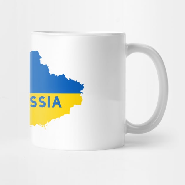 Not Russia Ukraine Map by Little Duck Designs